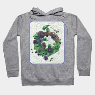 Floral Pattern with Bird House Hoodie